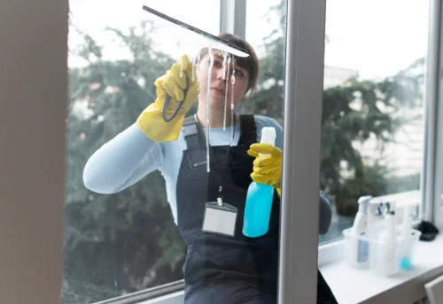 Nettoyage de vitres intérieures et extérieures à la Fouillouse